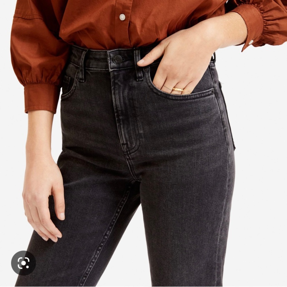 Everlane High-Waisted Skinny Jeans in Faded Black